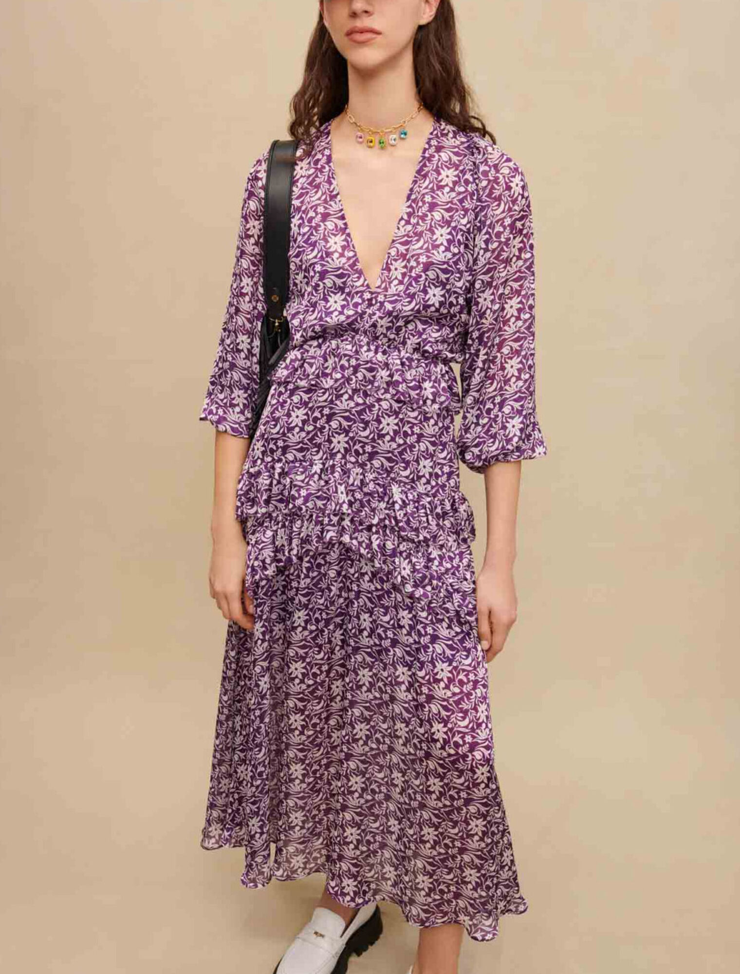 Maxi vestido estampado floral