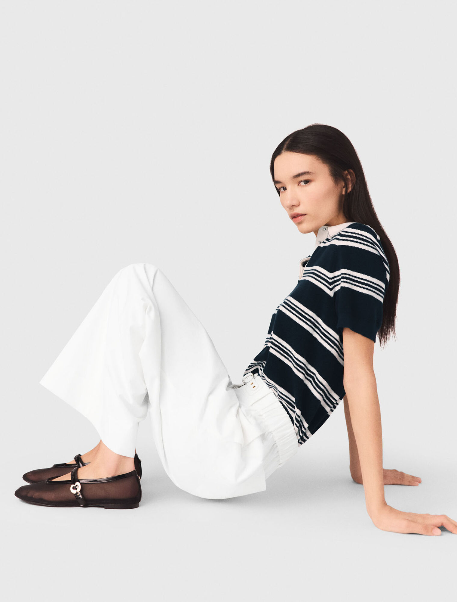 Pantal&oacute;n ancho de algod&oacute;n