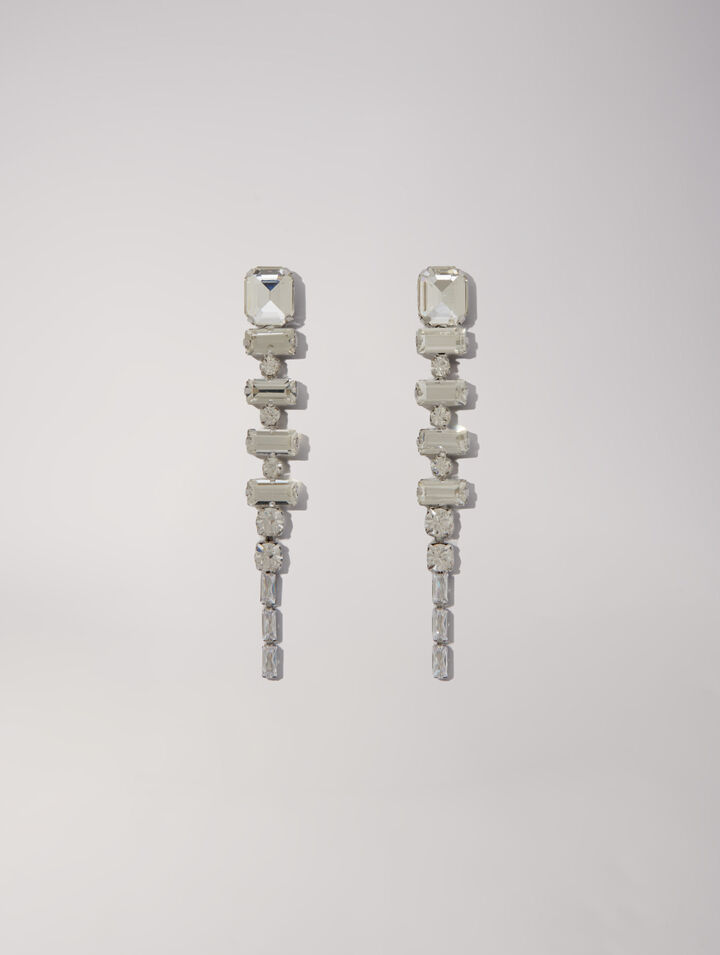 Pendientes de cascada con strass