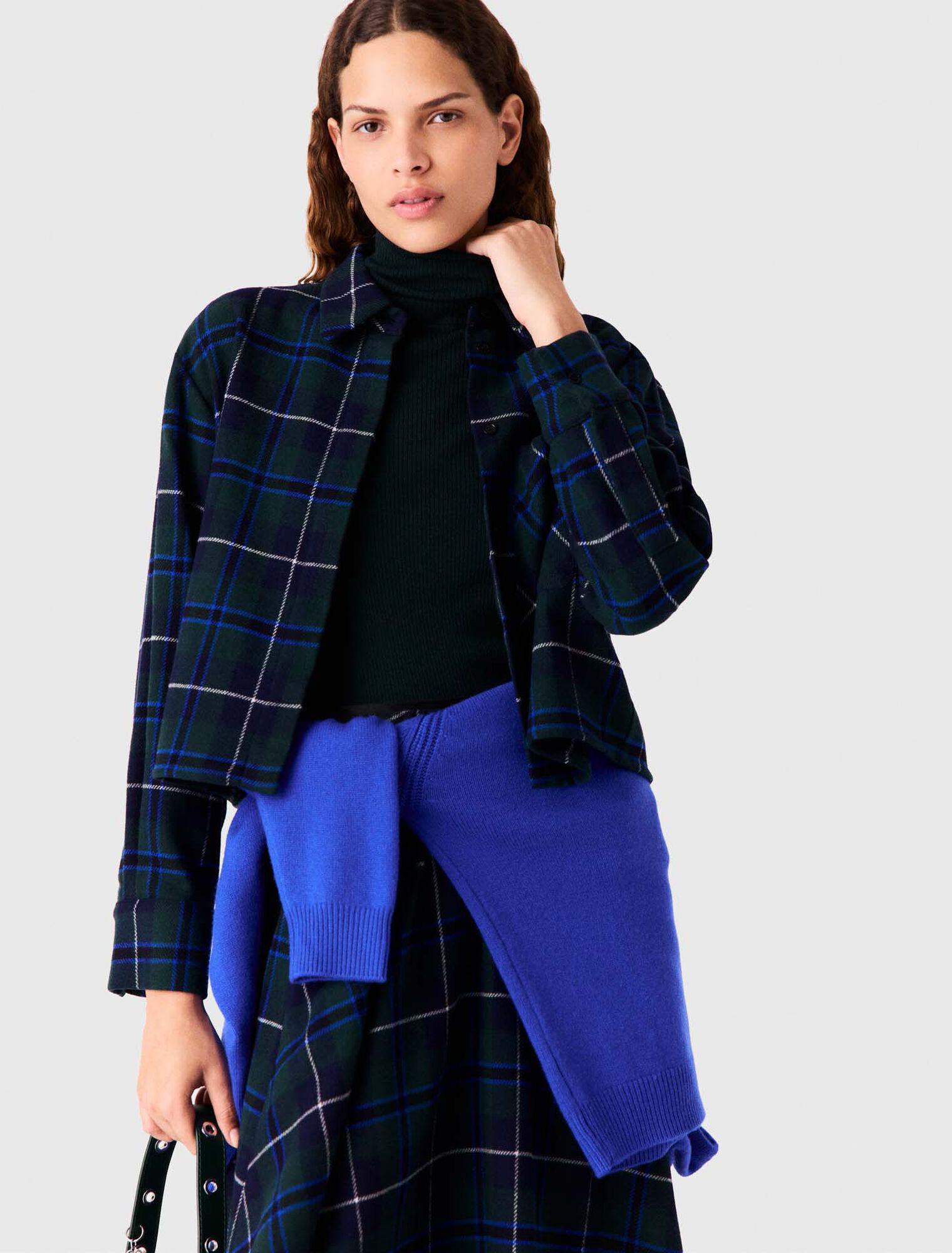 Camisa corta de cuadros