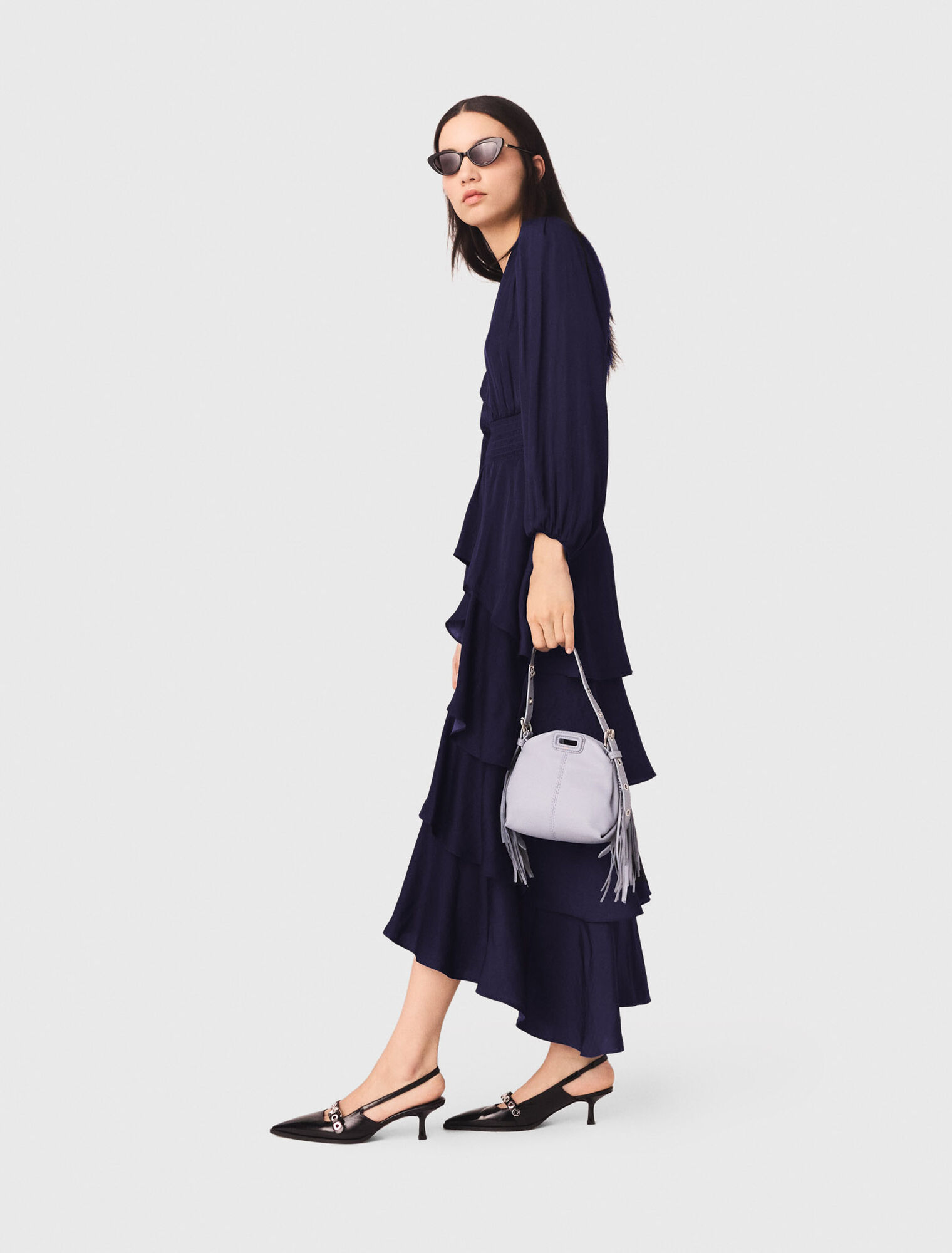 Vestido largo con volantes