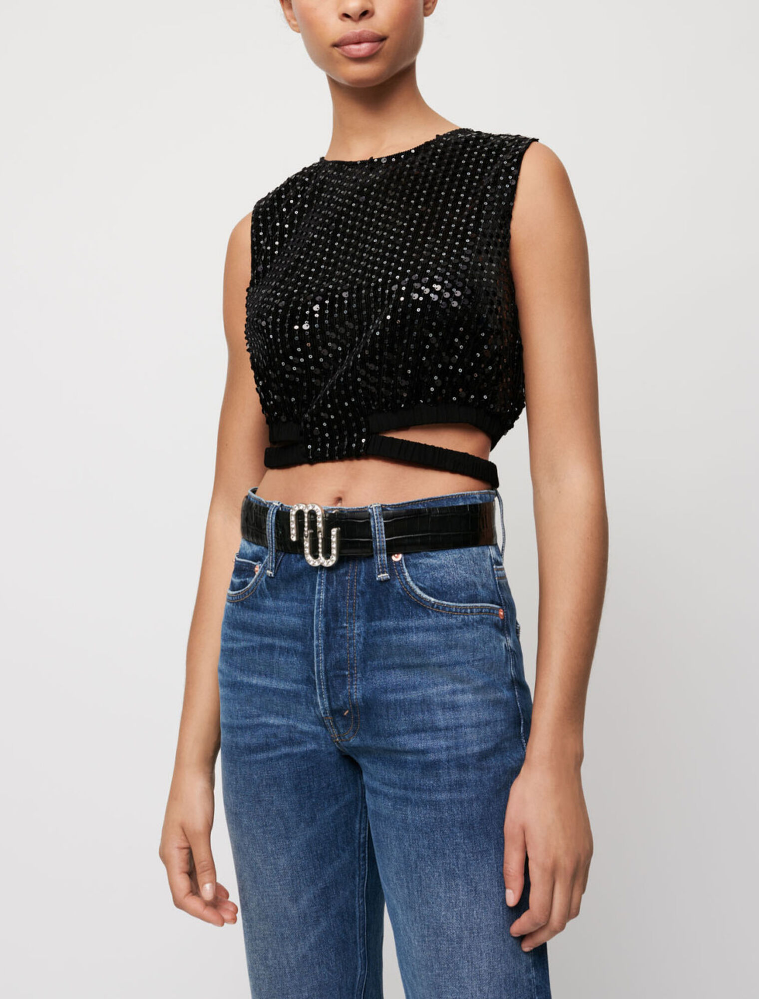 Top de lentejuelas