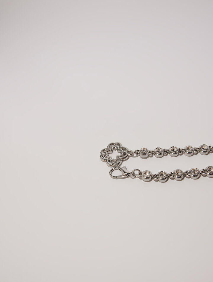 Cinturón de cadena y strass