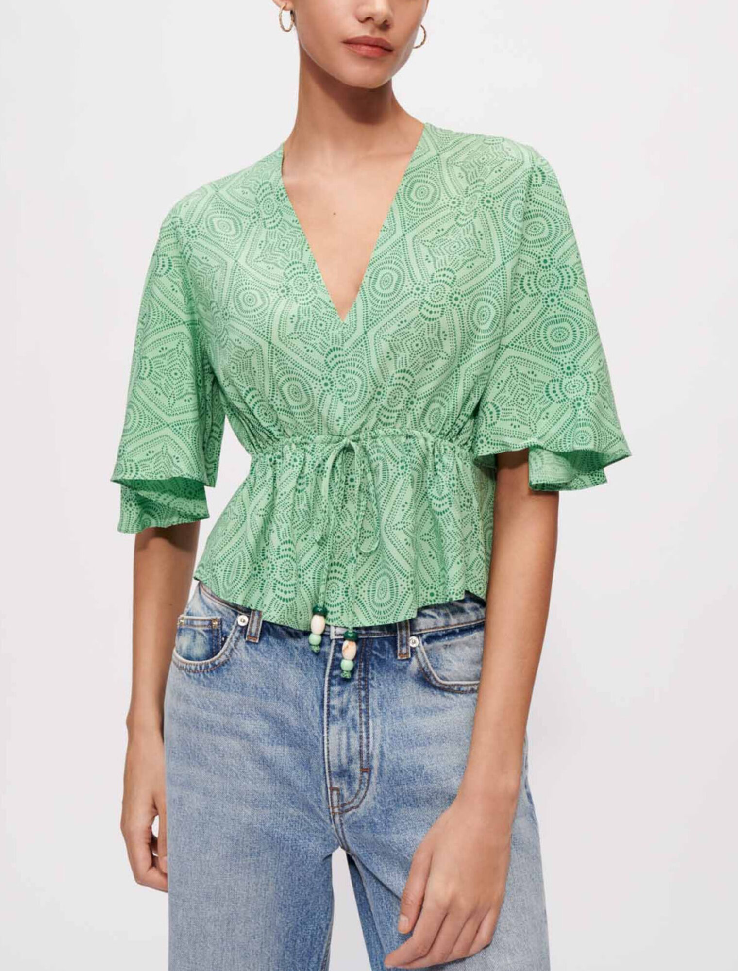 Top estampado fluido