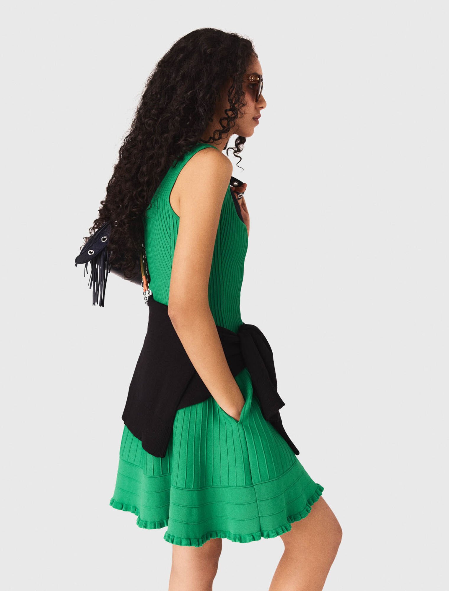 Vestido acampanado de punto