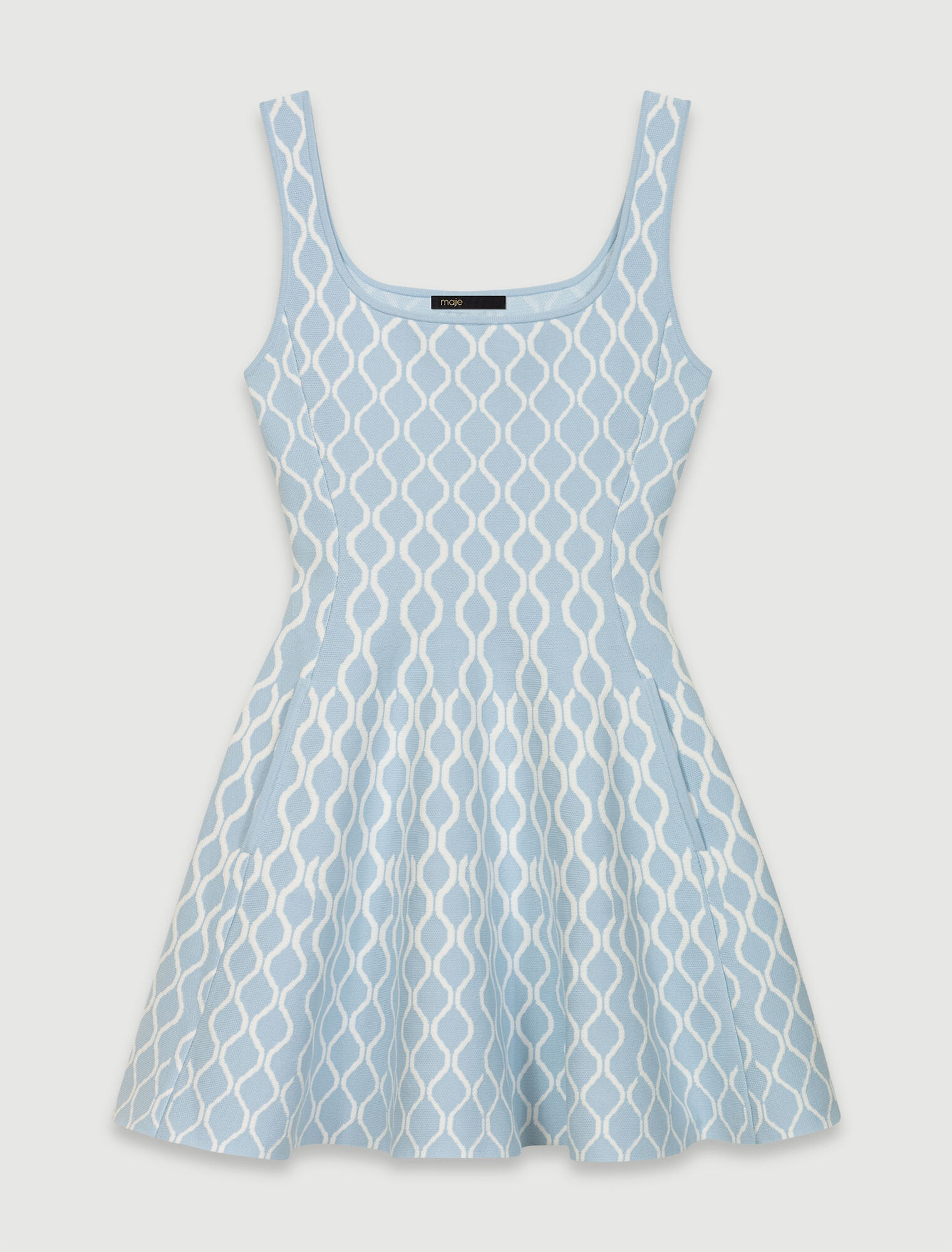 Vestido corto de punto jacquard