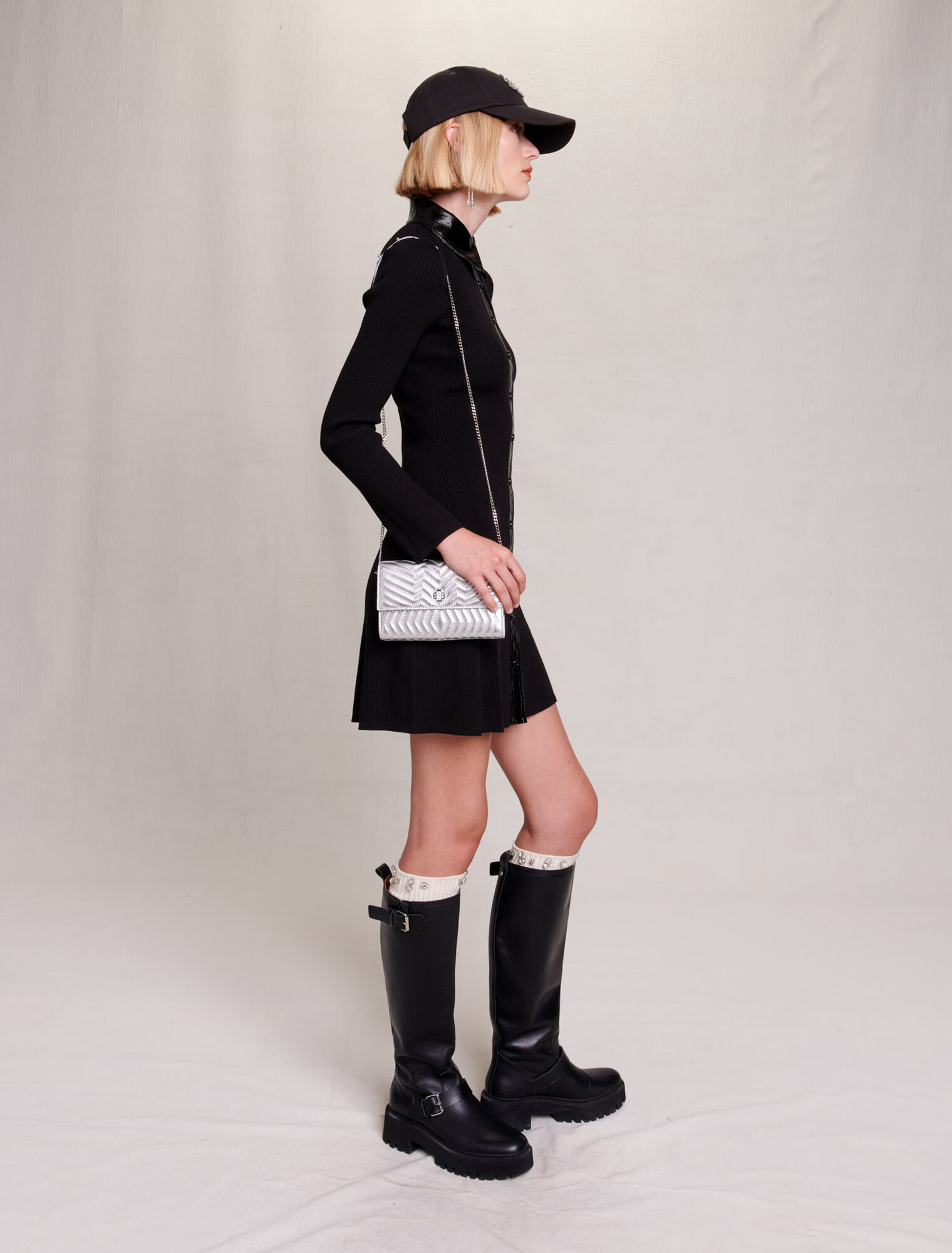 Vestido corto de punto