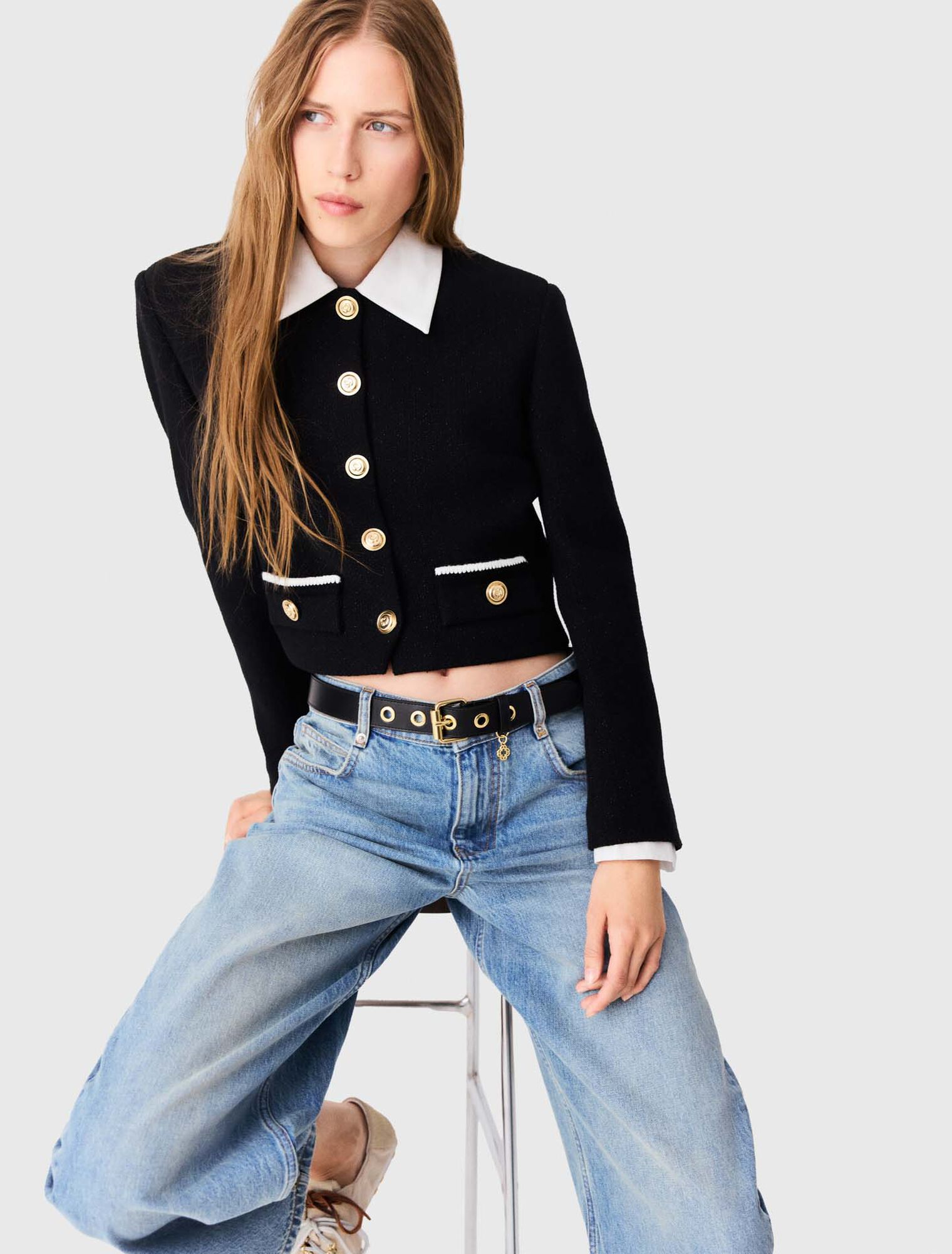 Chaqueta corta de tweed