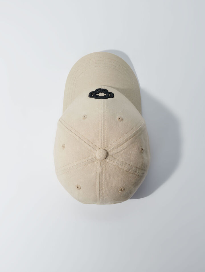 Gorra de lino y algodón