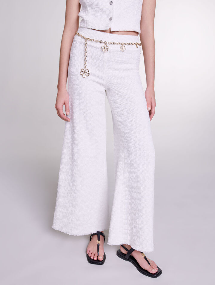 Pantalón ancho de tweed