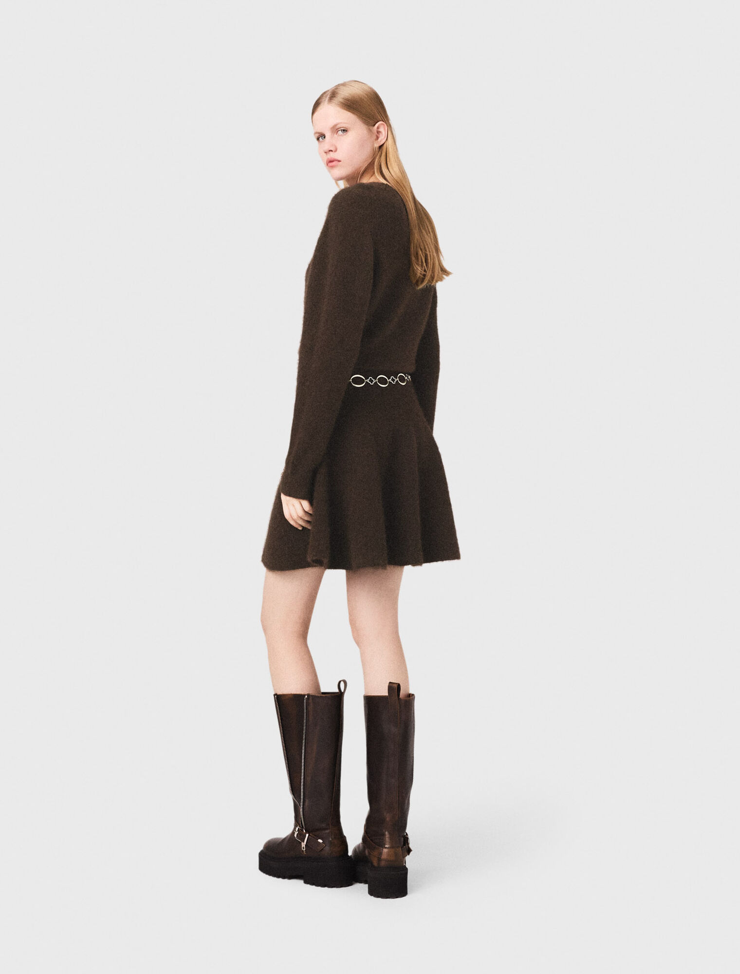 Vestido corto de mezcla de yak