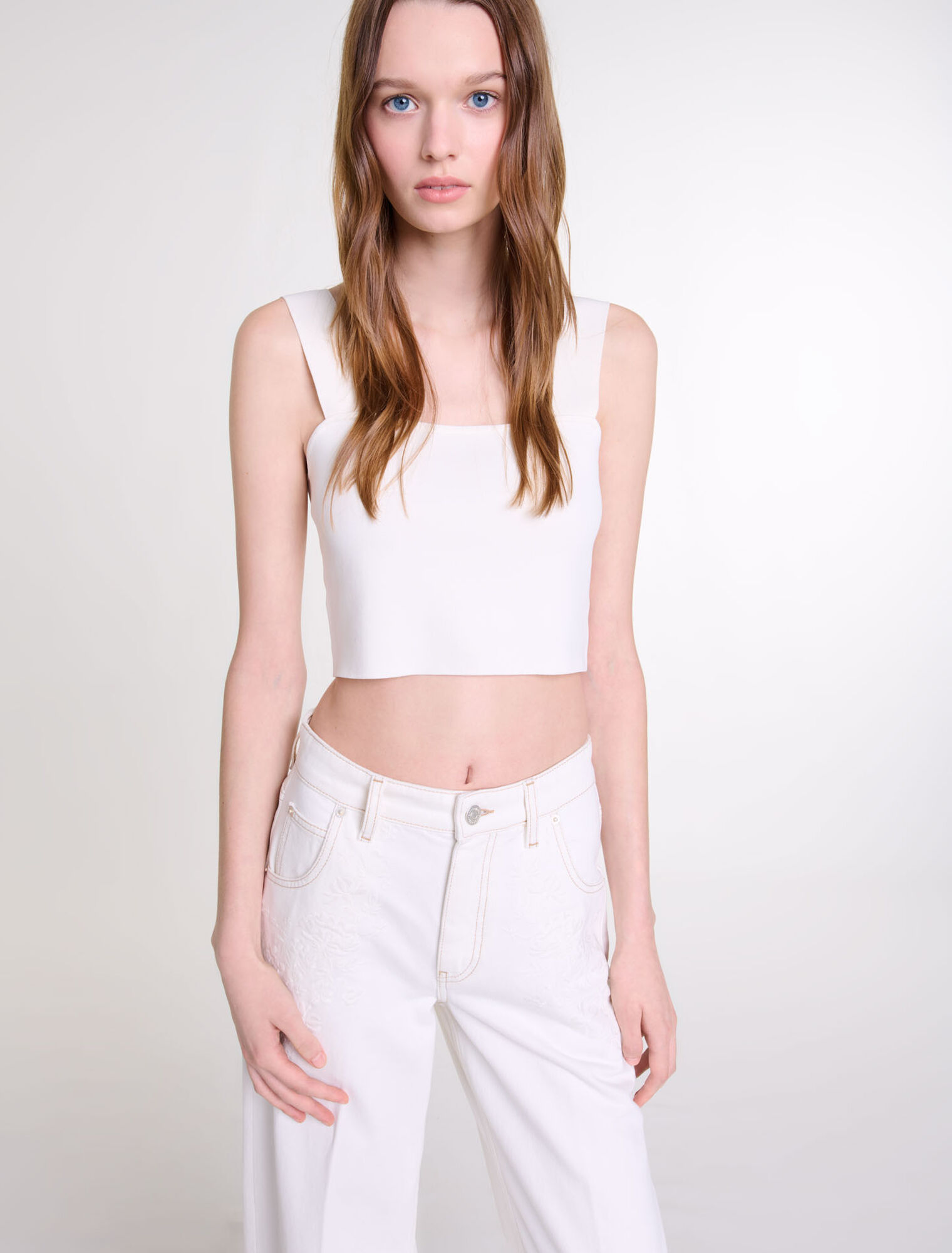 Crop top de punto