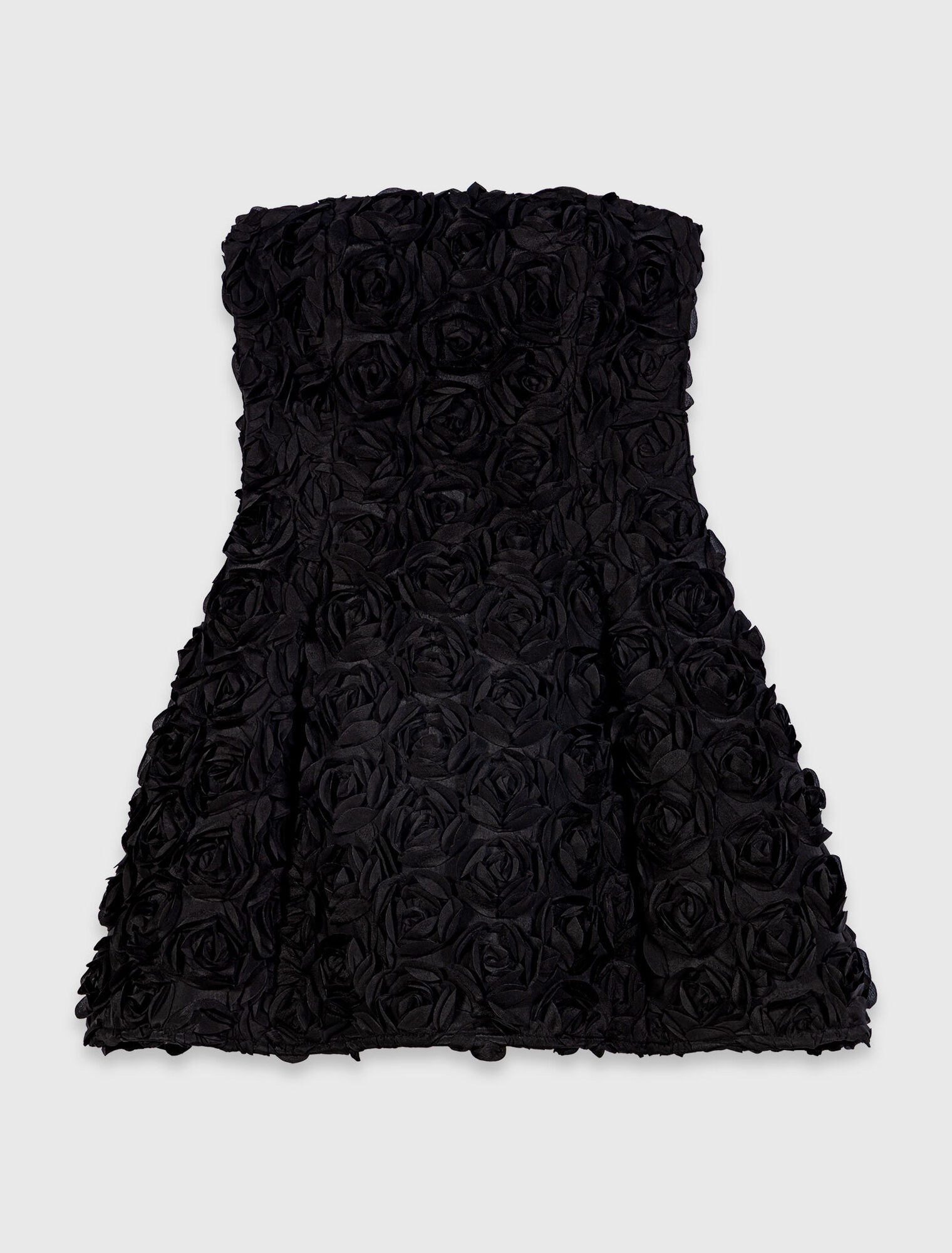 Vestido bustier con flores