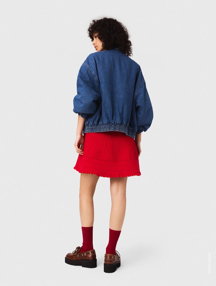 Chaqueta vaquera oversize bordada