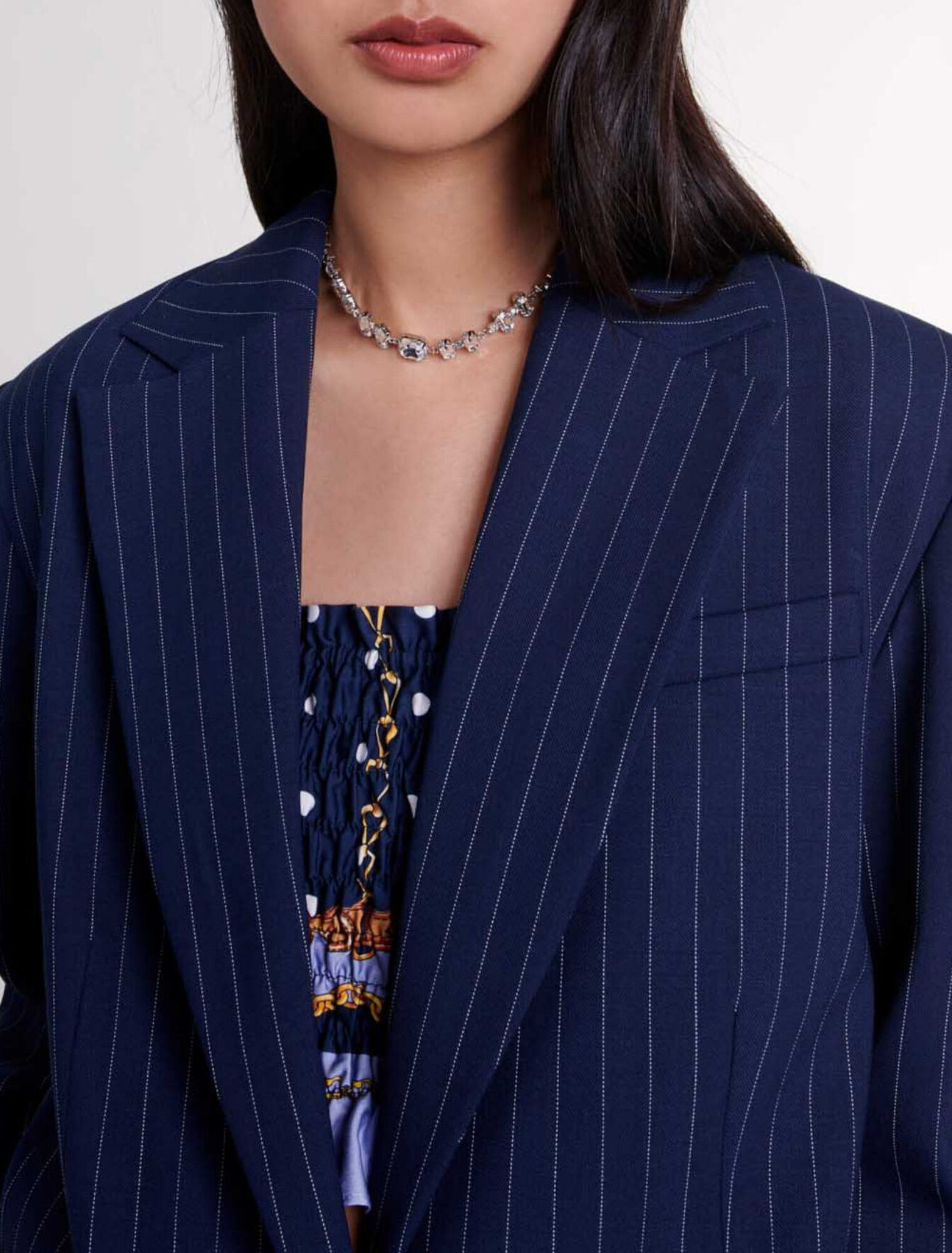 Chaqueta de traje a rayas