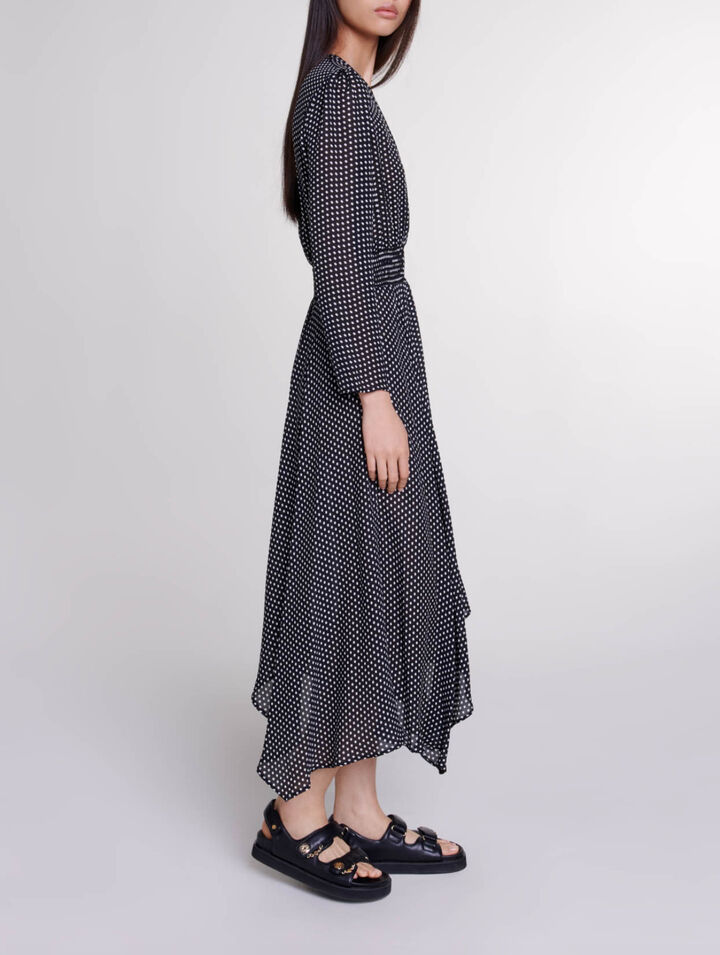 Vestido midi de lunares