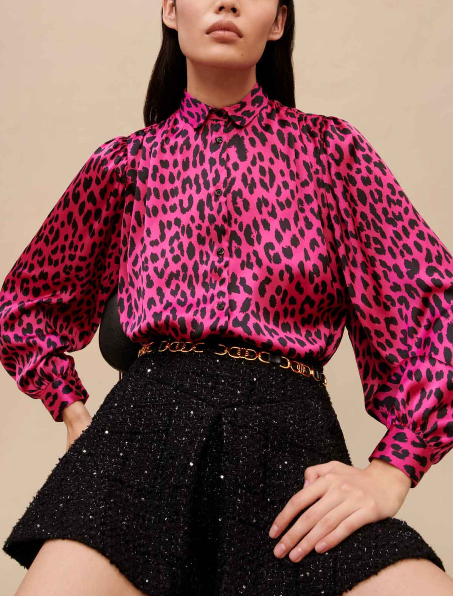 Camisa estampada leopardo