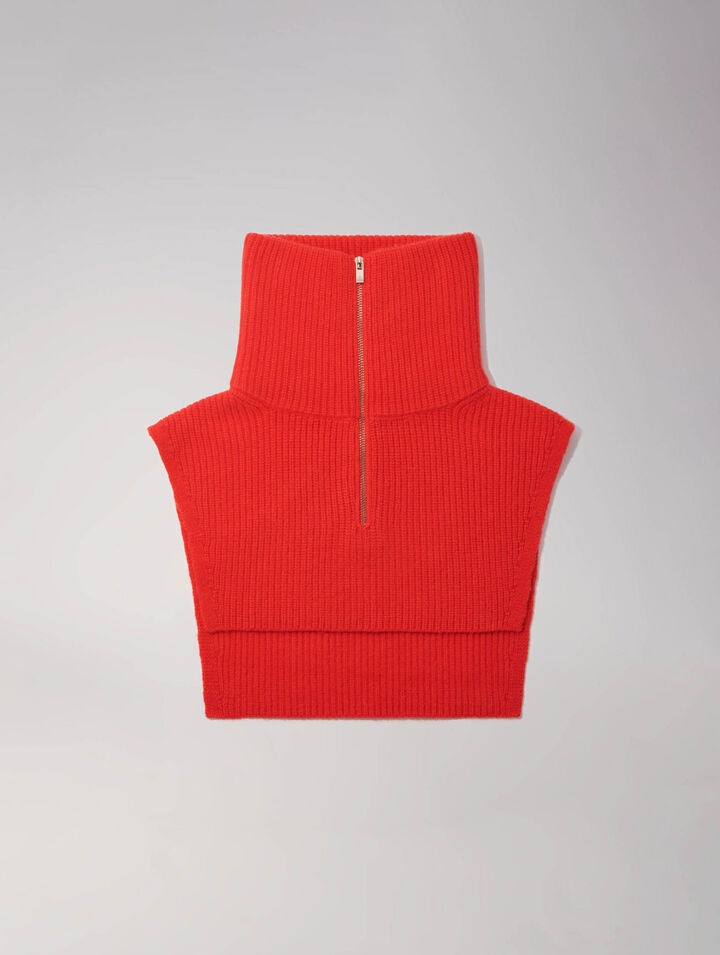 Cuello con cremallera de  cachemira