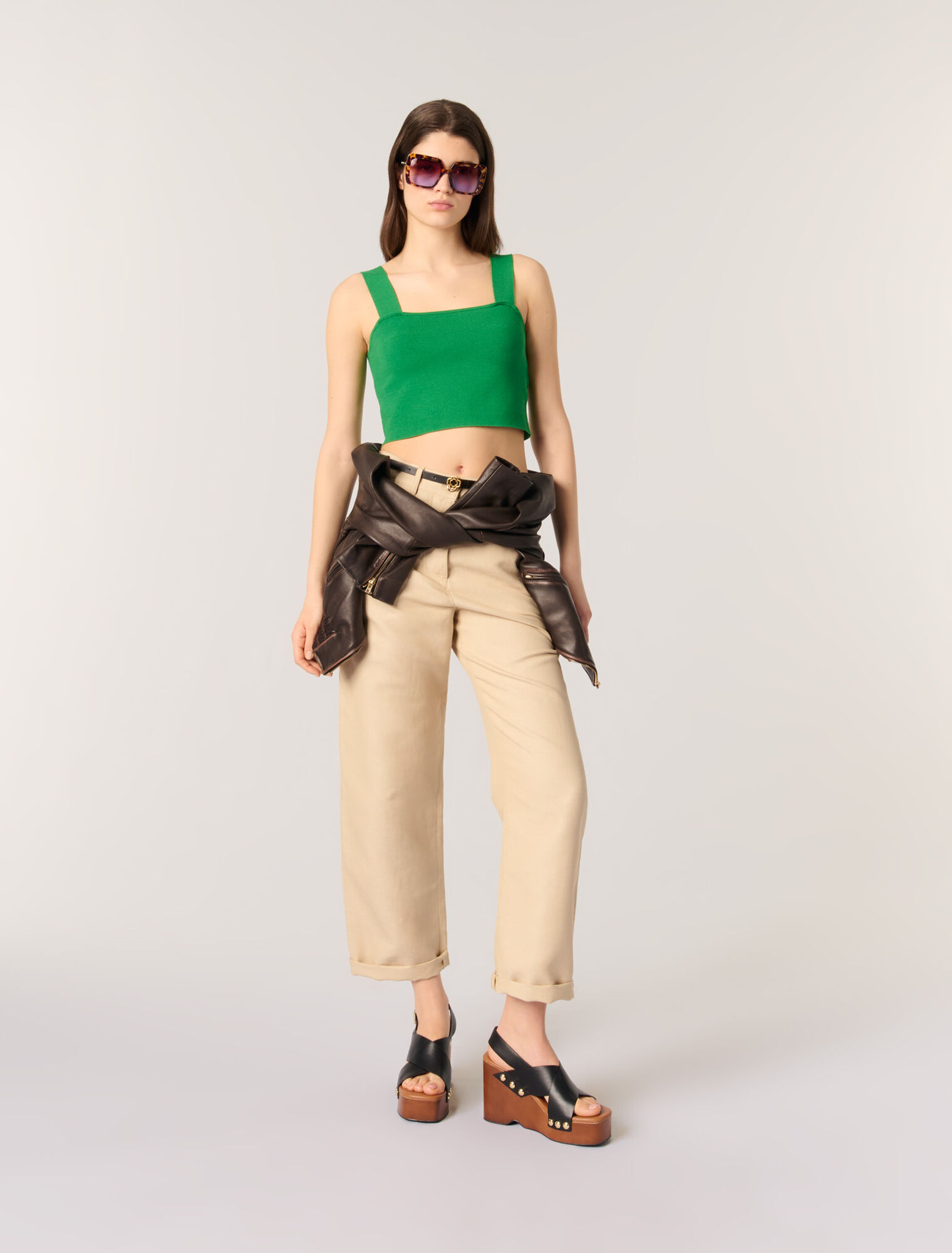 Crop top de punto