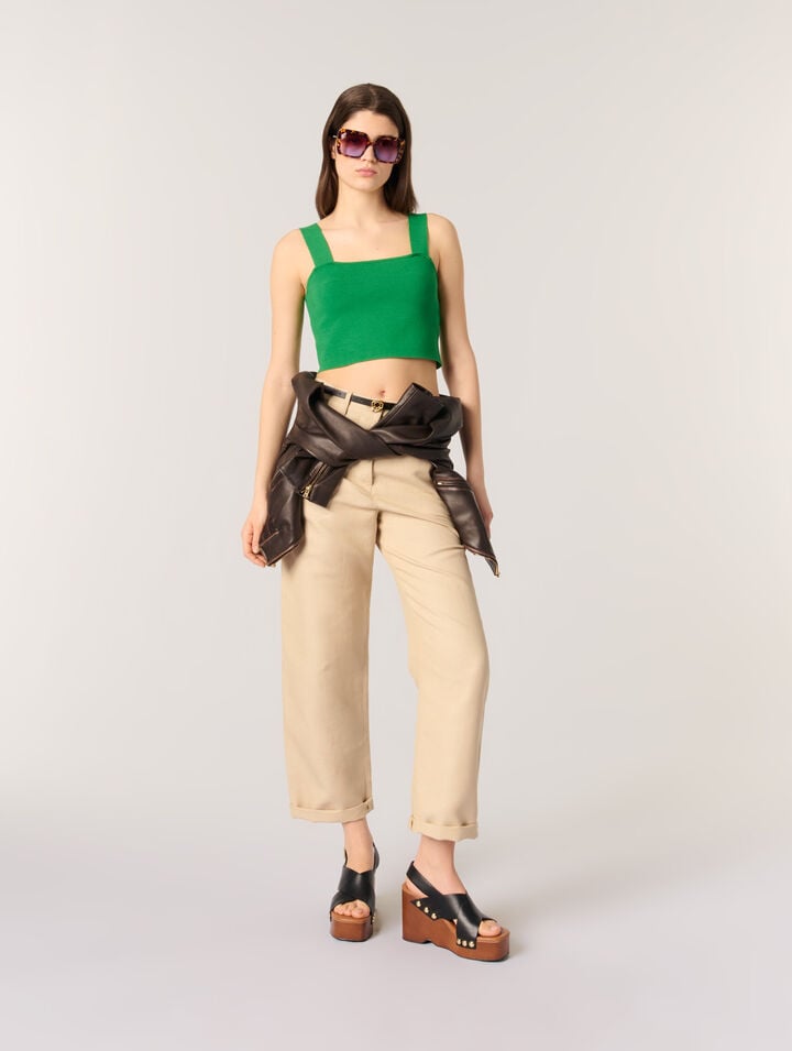 Crop top de punto