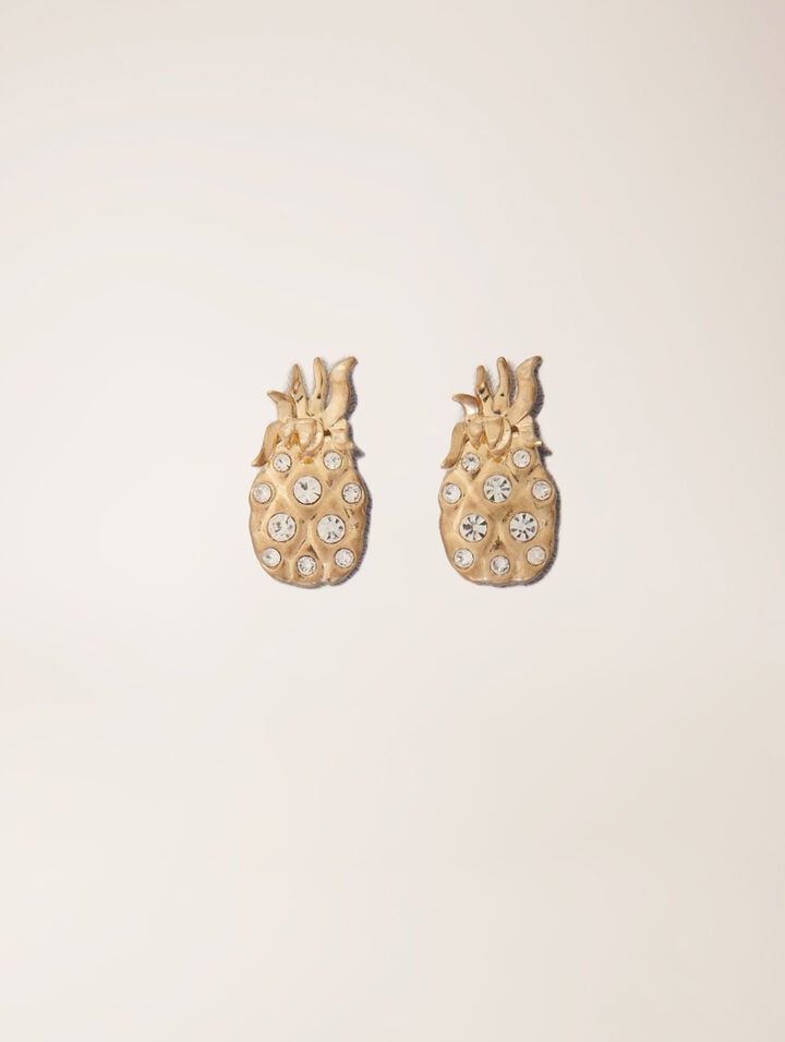 Pendientes de piña con strass