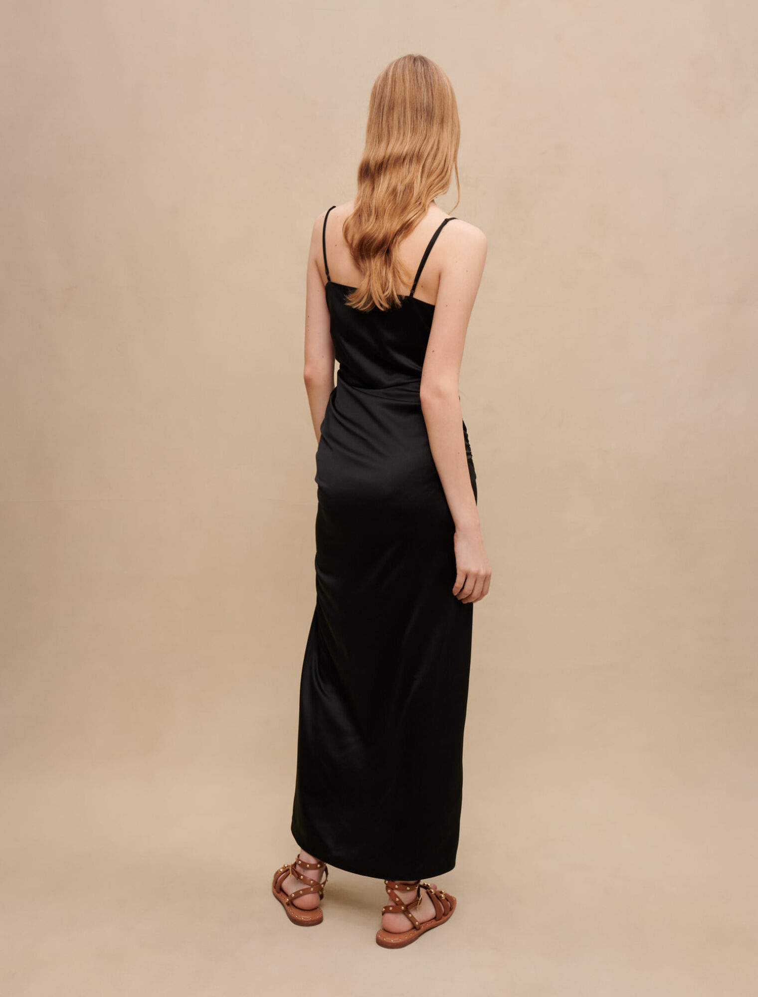 Vestido largo drapeado