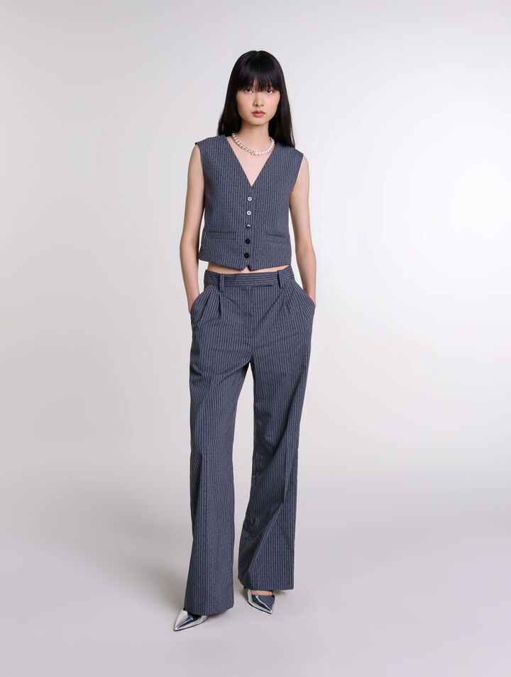 Pantalón de traje con strass