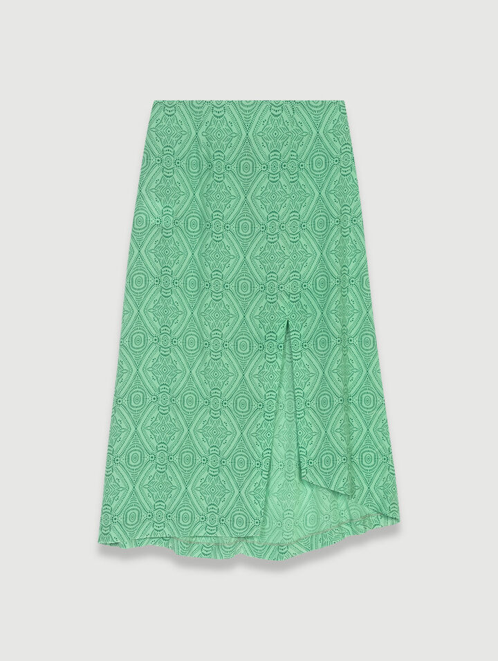 Falda midi estampada