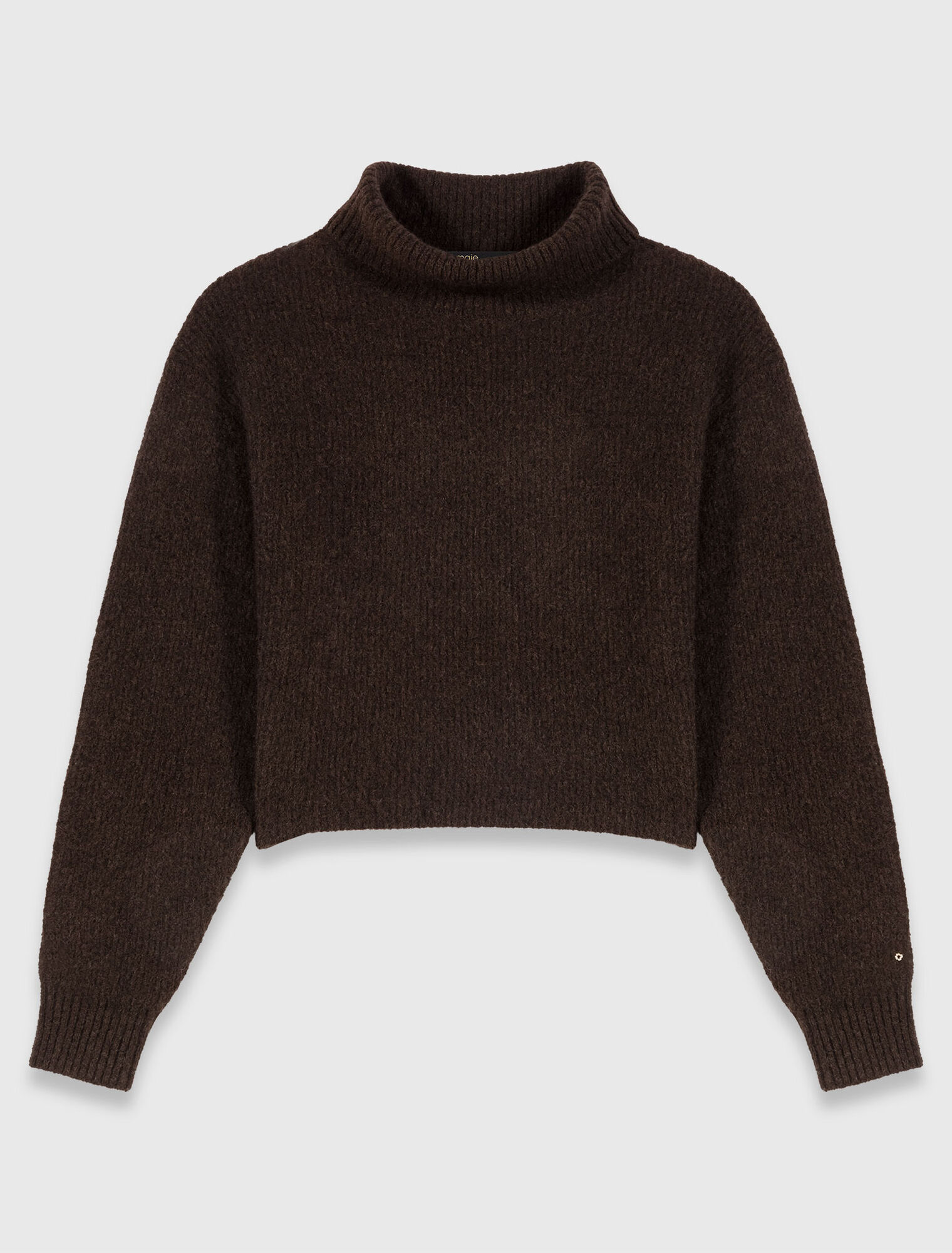 Jersey de cuello alto de mezcla de yak