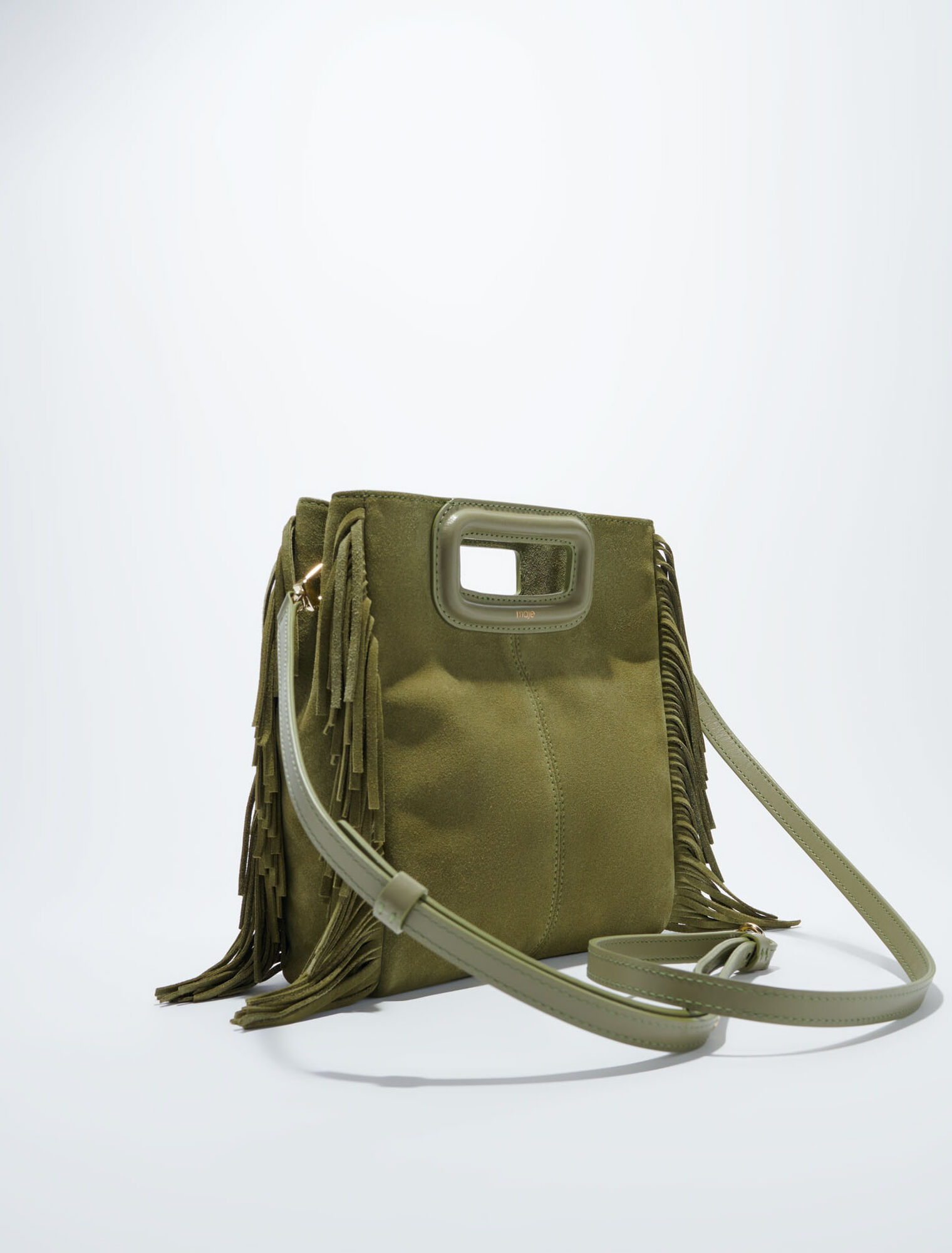 Bolso M de piel serraje