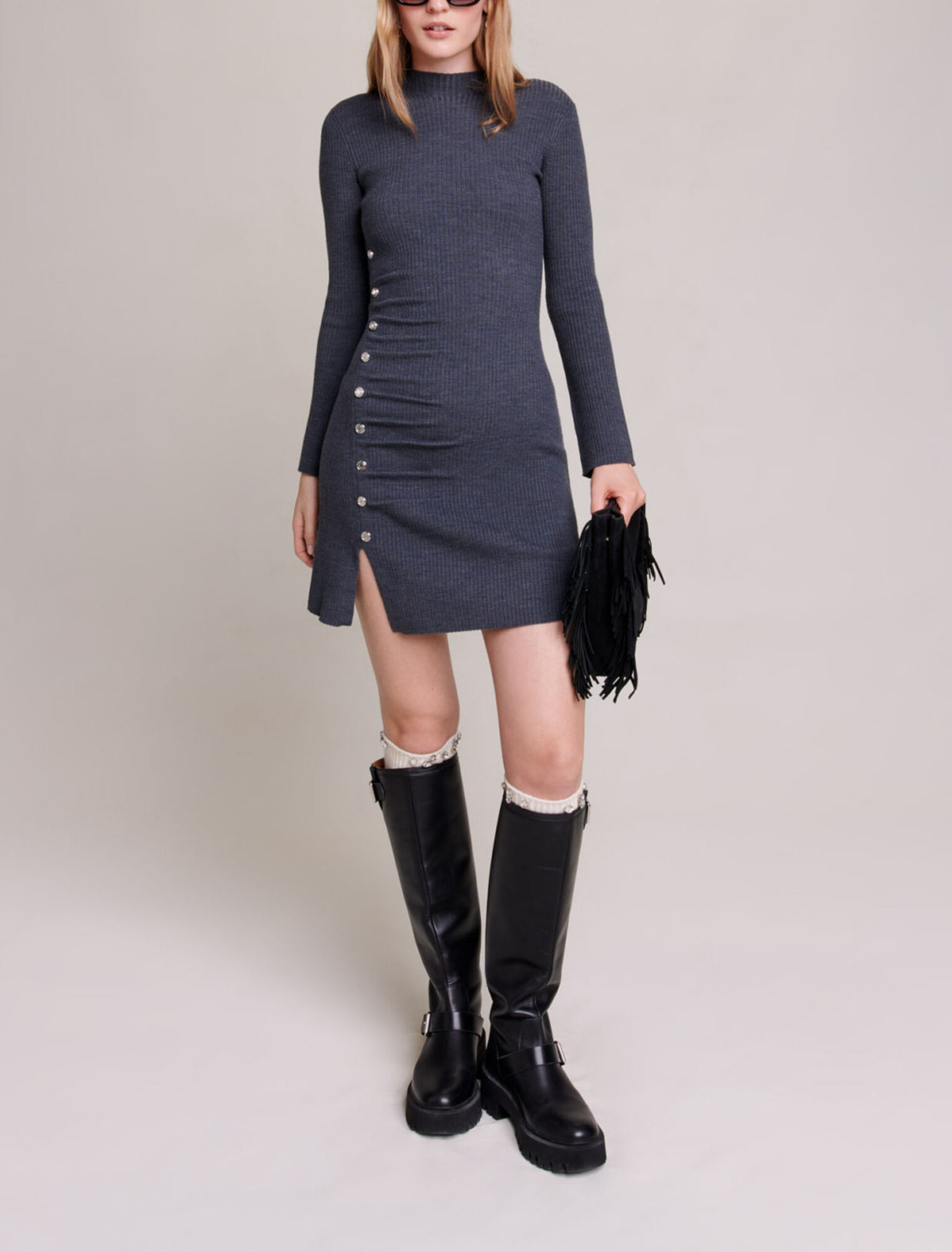 Vestido corto de punto