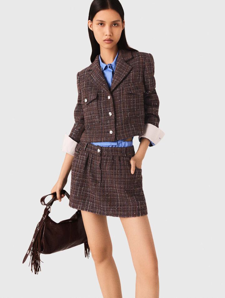 Chaqueta corta de tweed
