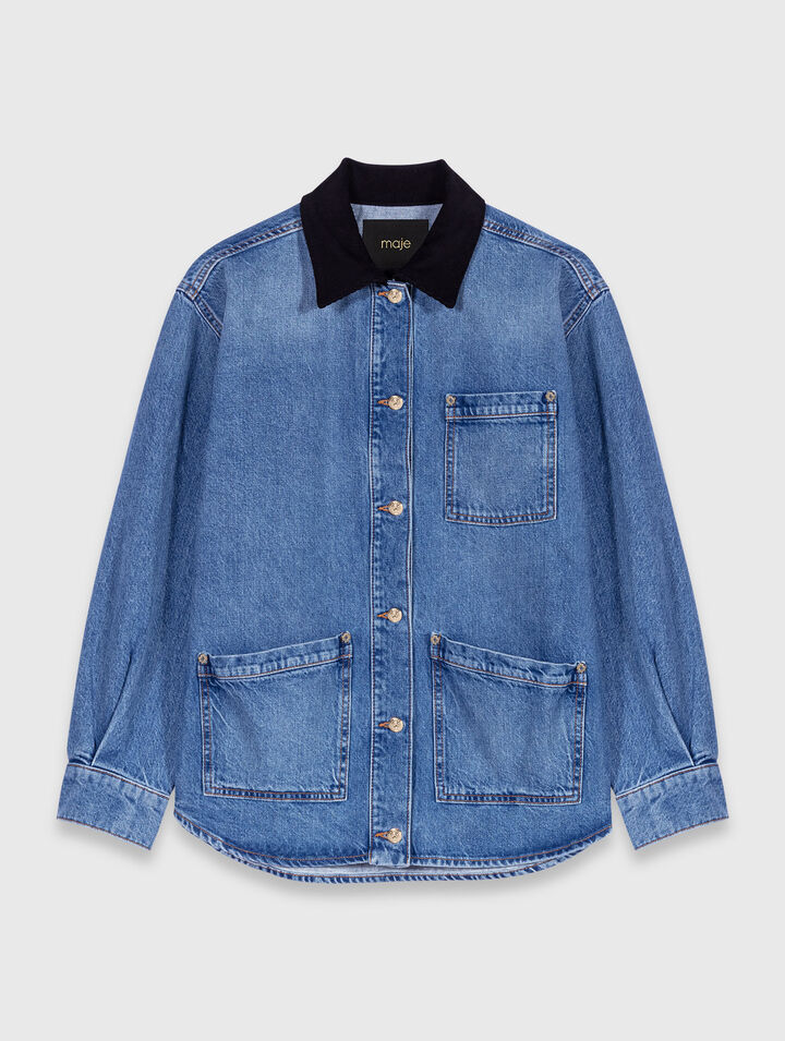 Chaqueta vaquera desgastada