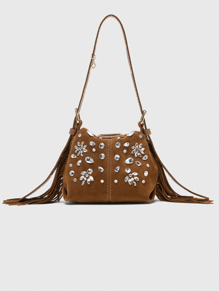 Bolso Miss M micro de ante con strass
