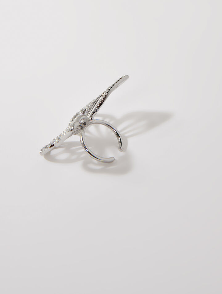 Anillo mariposa con strass