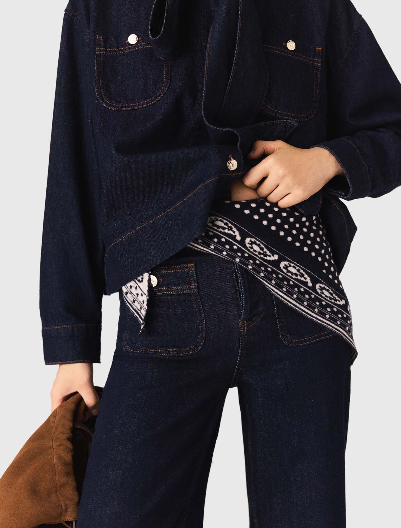 Bufanda triangular reversible