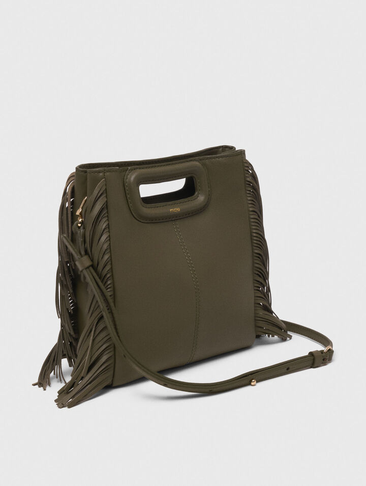 Bolso M de cuero liso