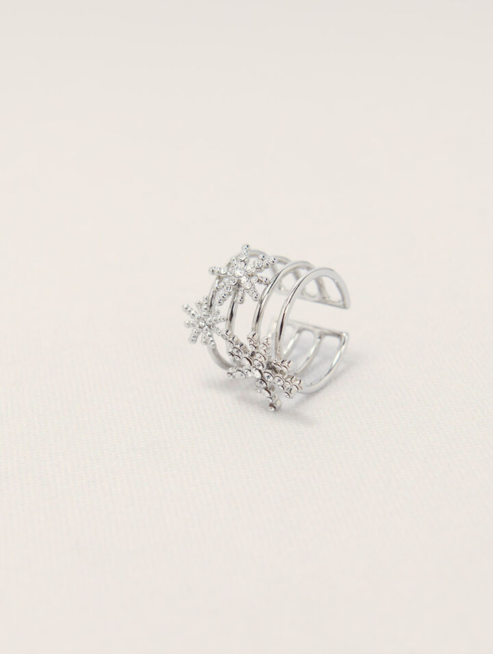 Anillo de bandas con estrellas de estrás