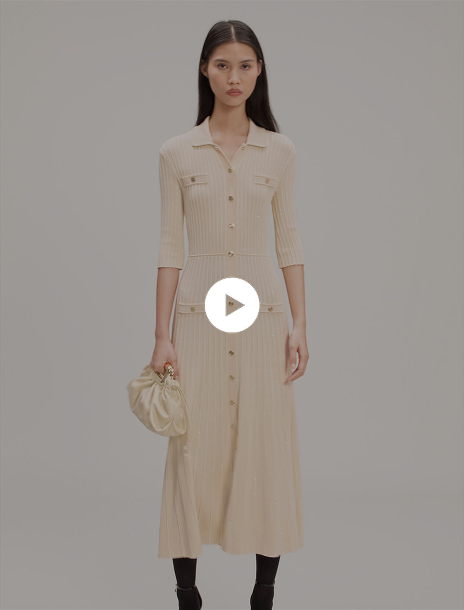 Vestido  de largo midi de punto