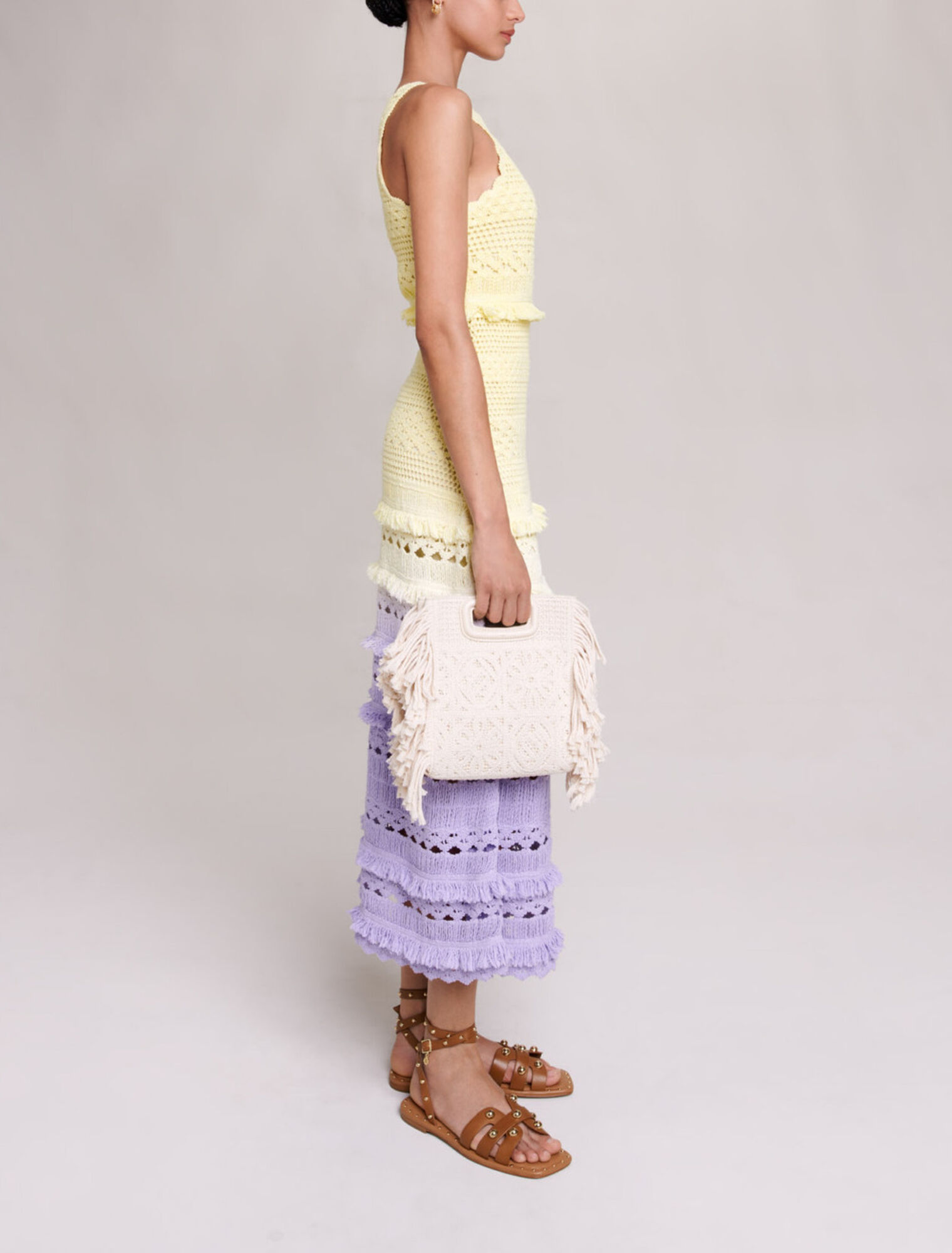 Maxi vestido de crochet