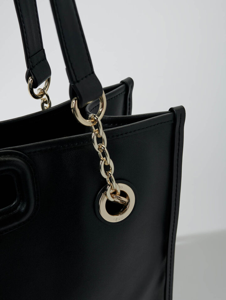 Bolso cabás de cuero con flecos
