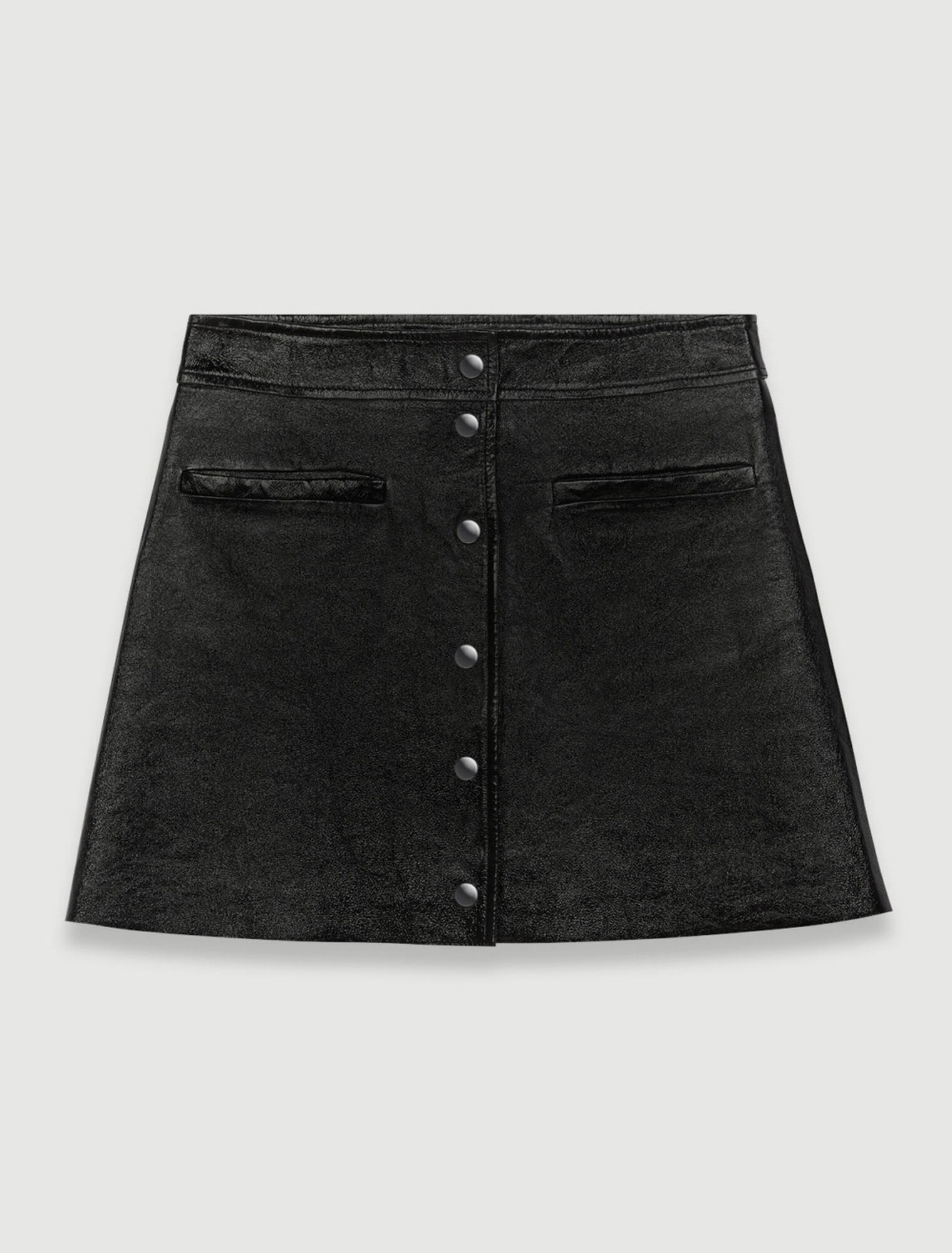 Falda de cuero de vinilo