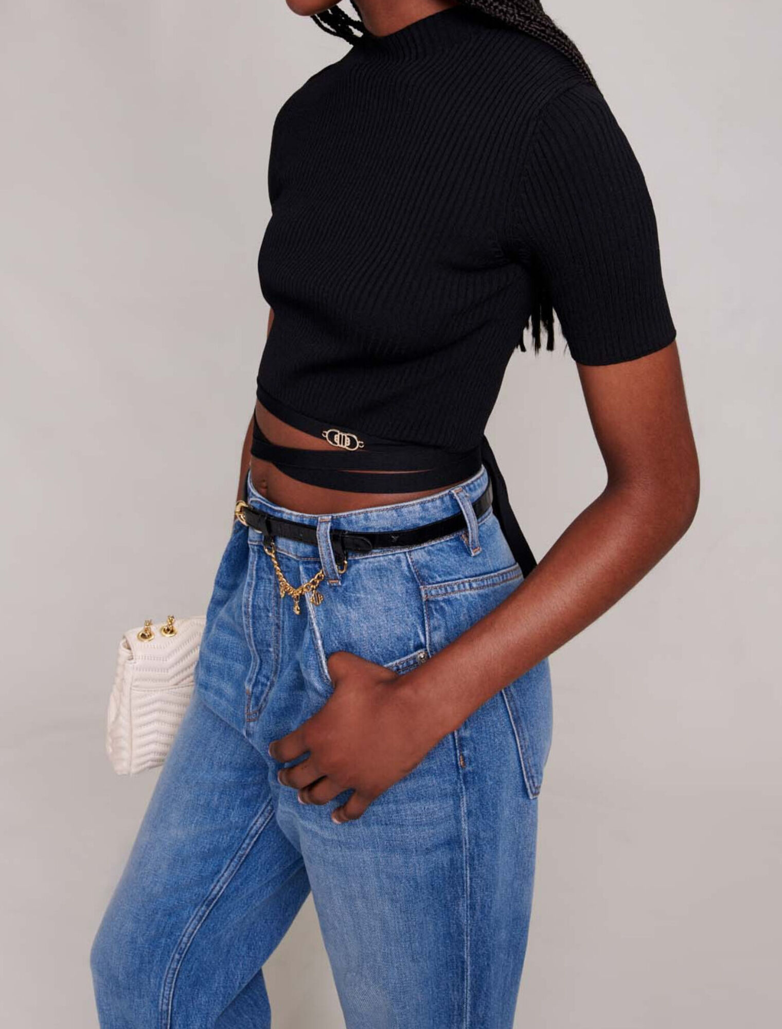 Crop top cruzado