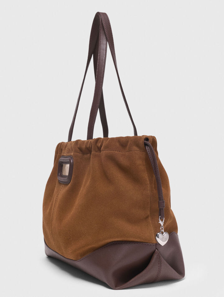 Bolso M Tote de piel y ante