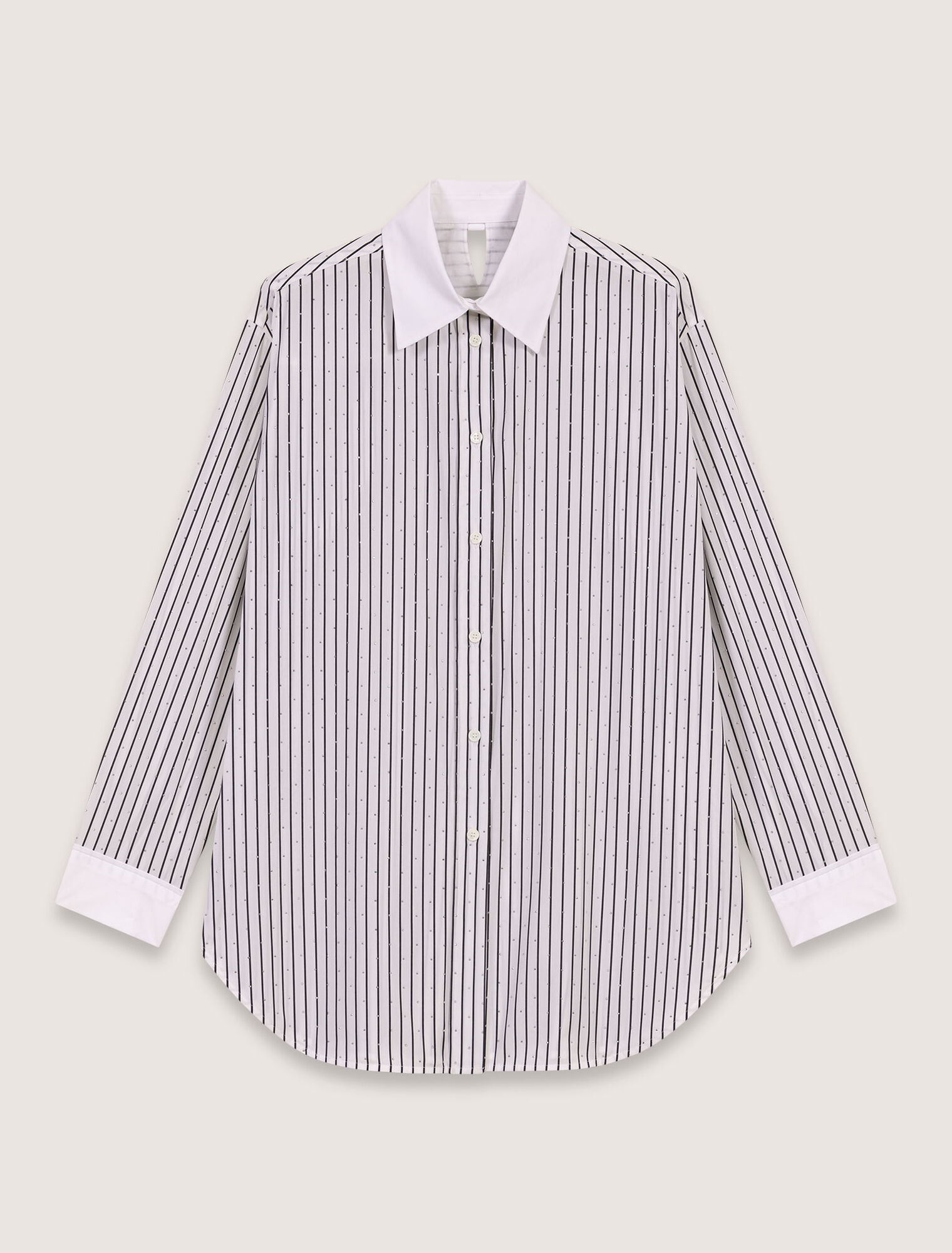 Camisa a rayas con pedrería