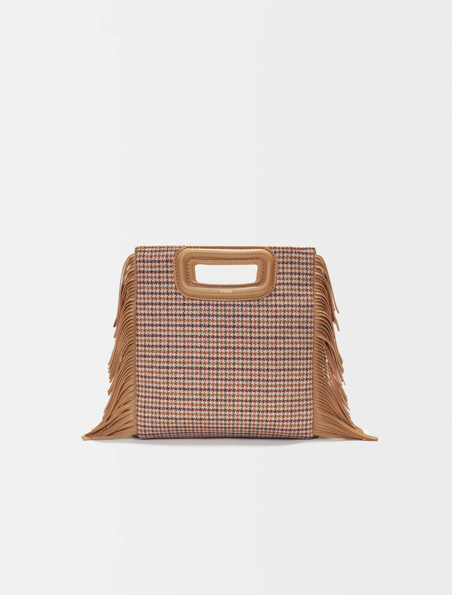 Bolso M de tela estampado pata de gallo