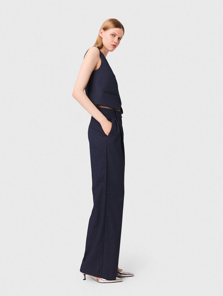 Pantalón de traje con strass