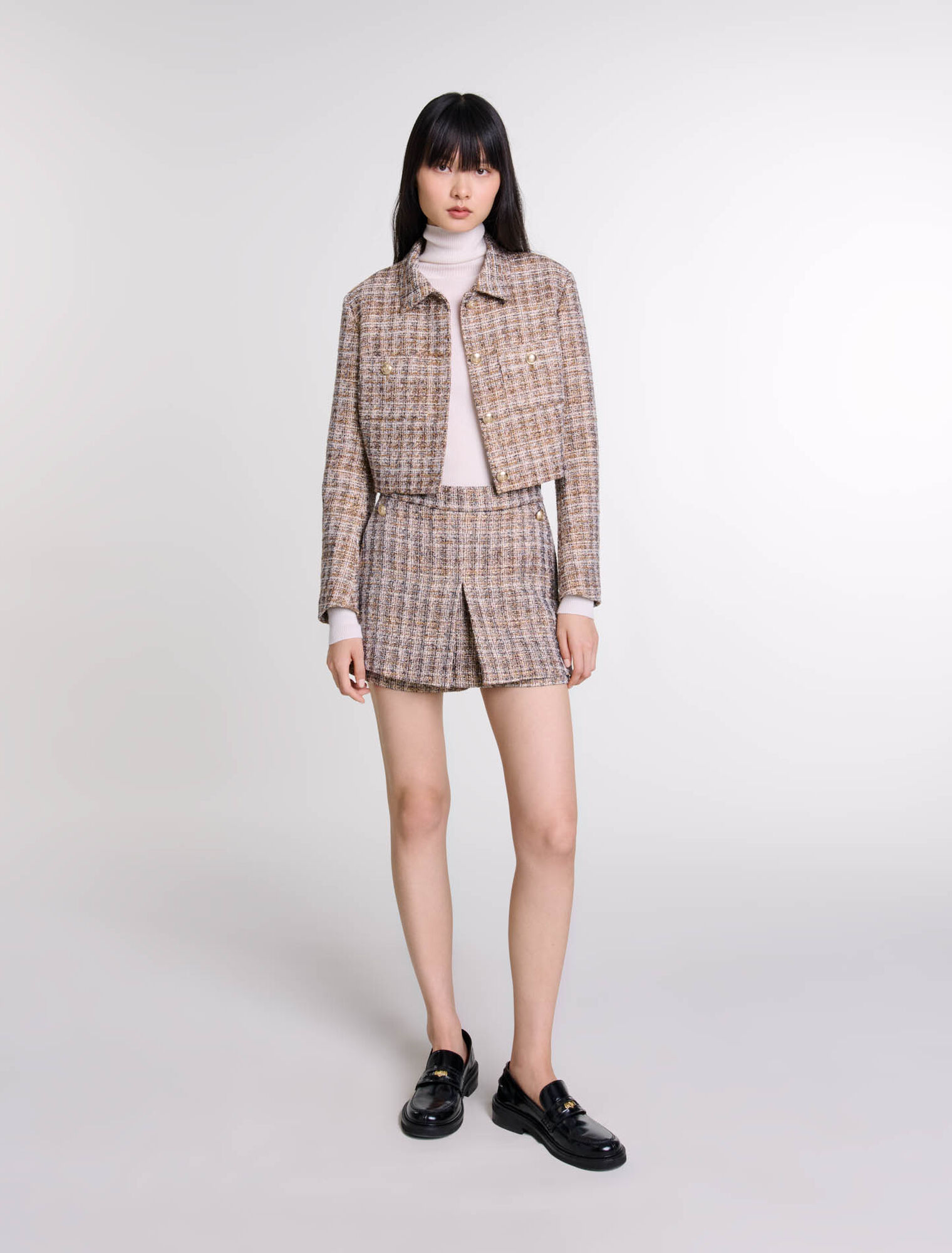 Chaqueta corta de tweed