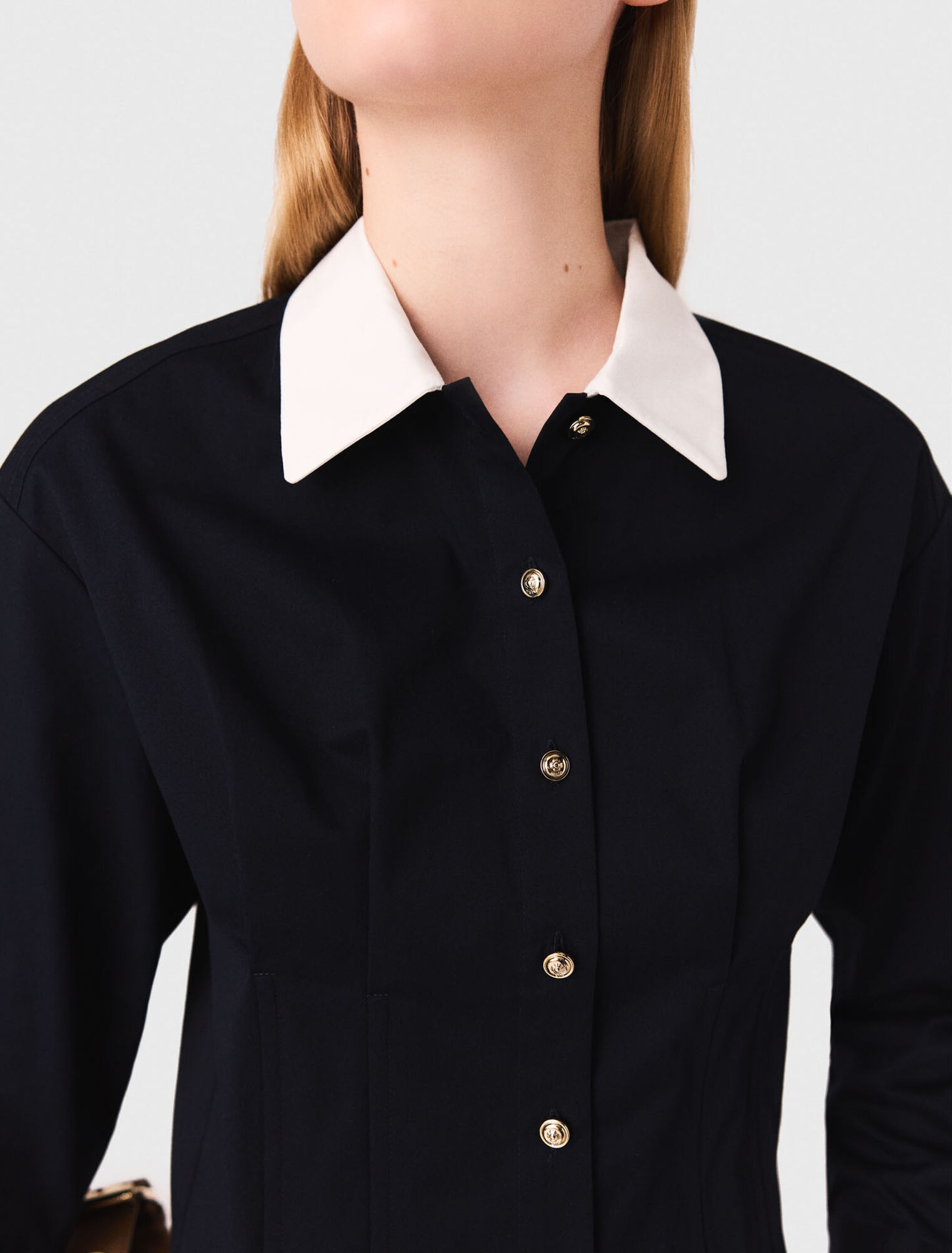 Camisa corta de popelina