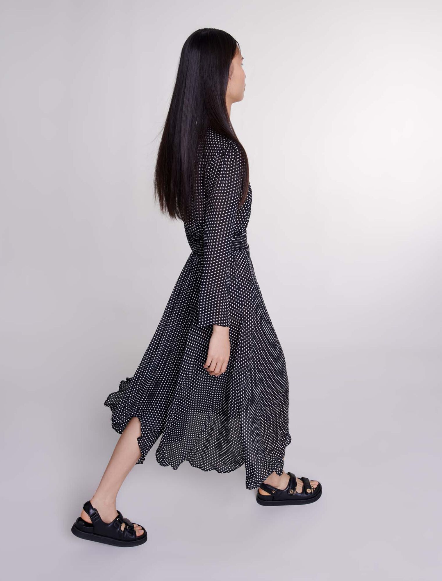 Vestido midi de lunares